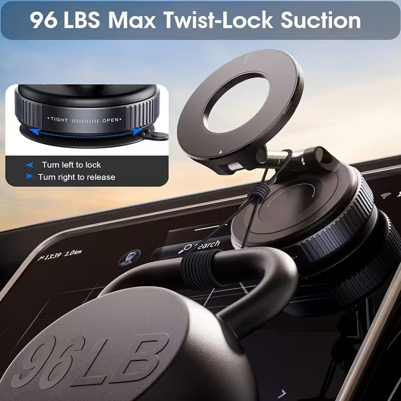 RoadIQ AeroLock™ Pro | Premium Vacuum Phone Mount